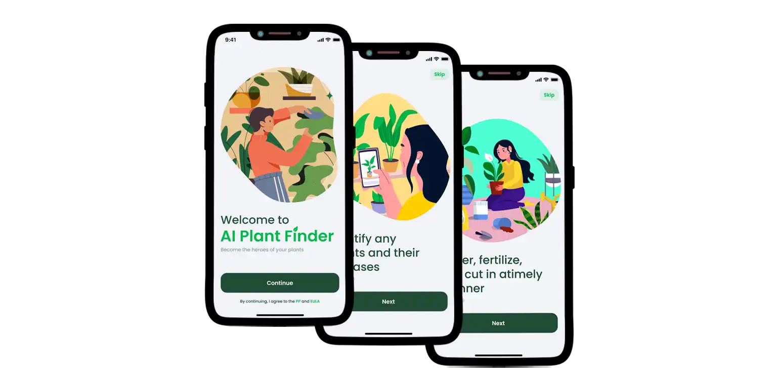 AI Plant Finder features examples.